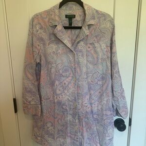 🌟💥LAUREN RALPH LAUREN Sleep Shirt, Size Large, EUC